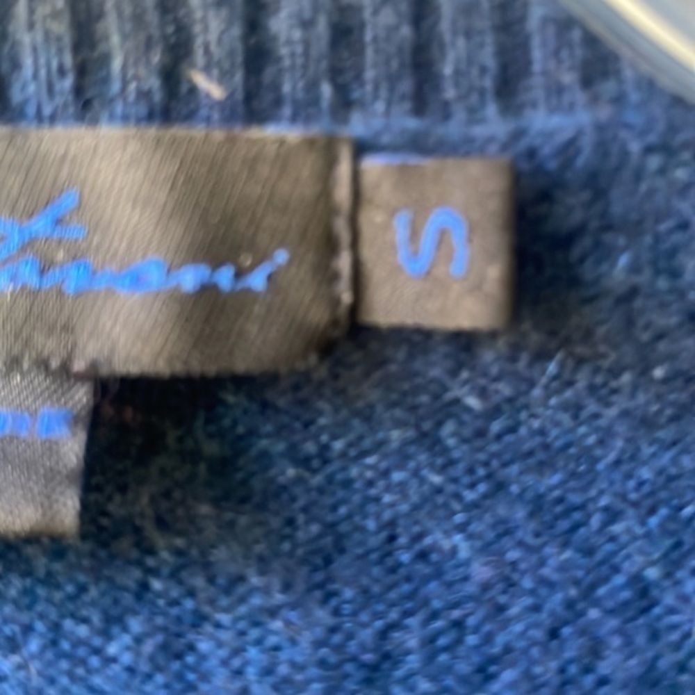 Enzo Montanari sweater 100% Cashmere blue v neck size Small Softgirl - Picture 4 of 11